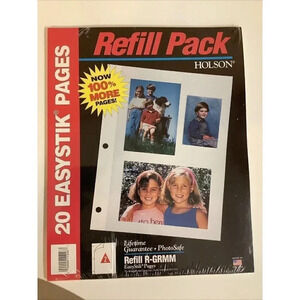 Holson Album Refill Pack Easystik Pages 80s New Old Stock 20pk, 11x9